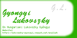 gyongyi lukovszky business card